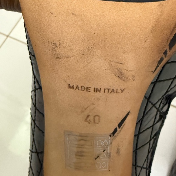 Dior Black Peep-Toe Heels Size 40 - Picture 5 of 7